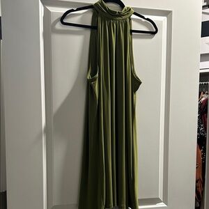 Express Olive Backless Dress